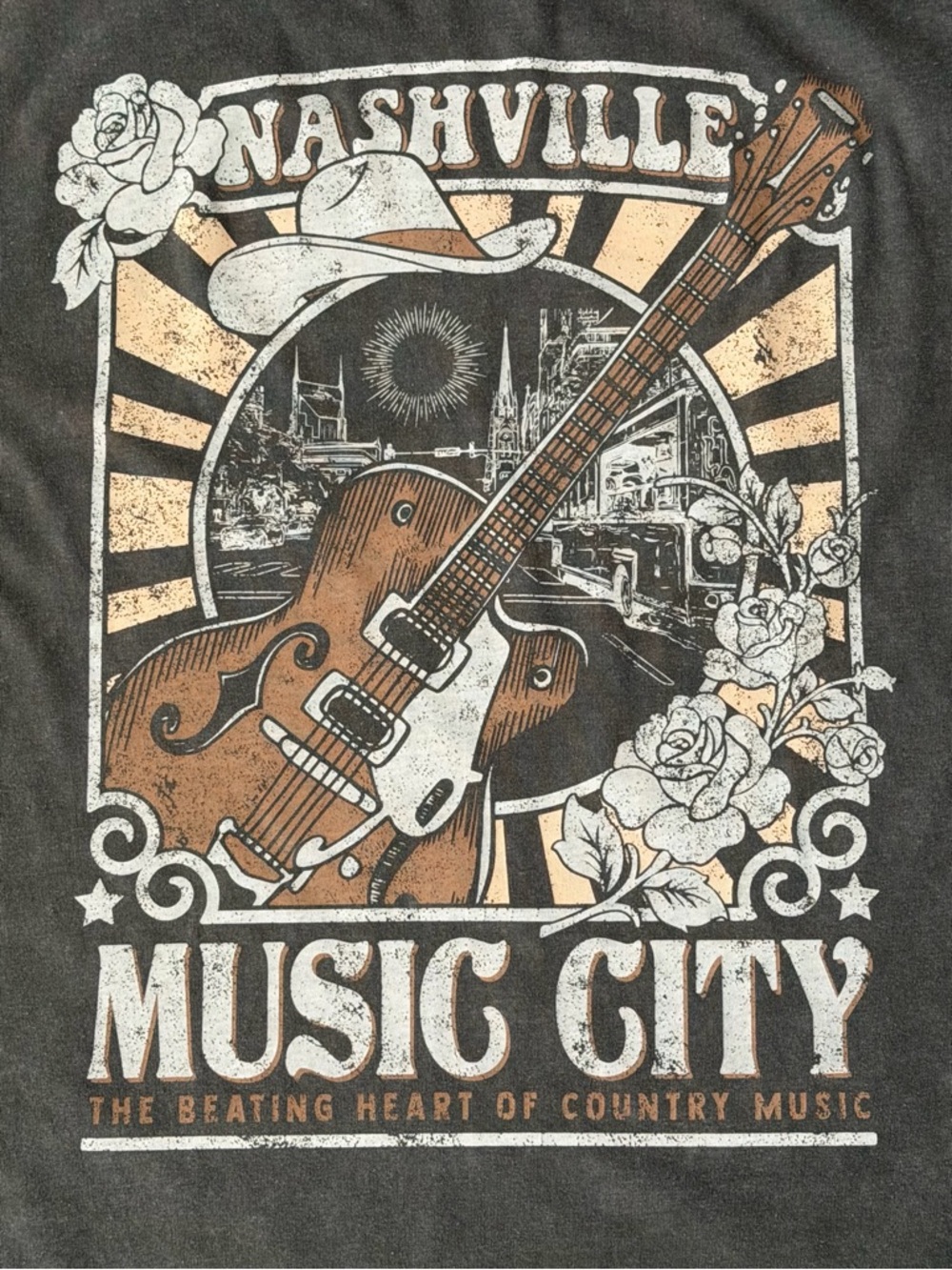 Maurices Nashville Graphic Tee 1X Vintage Wash Western Country Oversized - Picture 4 of 11
